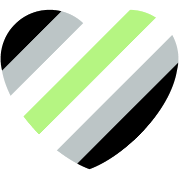 Agender Diagonal Heart