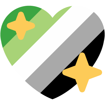 Aromantic Diagonal Sparkling Heart