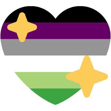 Aromantic Asexual Sparkling Heart (Alt)