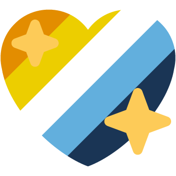 Aromantic Asexual Diagonal Sparkling Heart