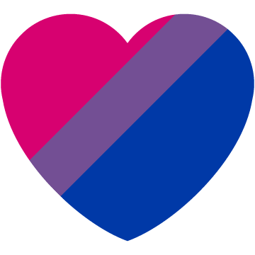 Bisexual Diagonal Heart