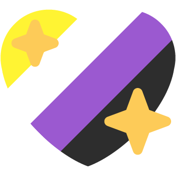 Non-Binary Diagonal Sparkling Heart
