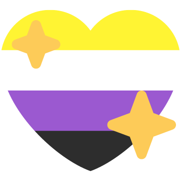 Non-Binary Sparkling Heart