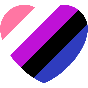 Genderfluid Diagonal Heart