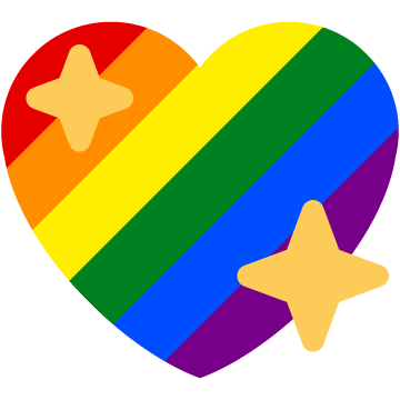 Gay Diagonal Sparkling Heart