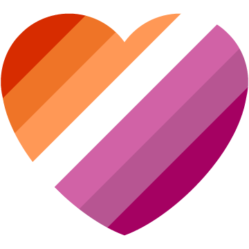 Lesbian Diagonal Heart