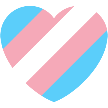 Transgender Diagonal Heart