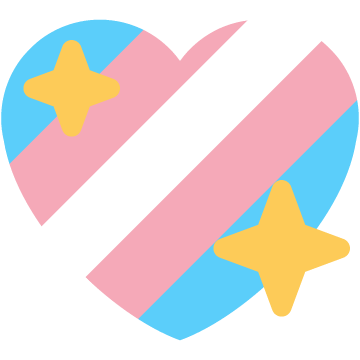 Transgender Diagonal Sparkling Heart